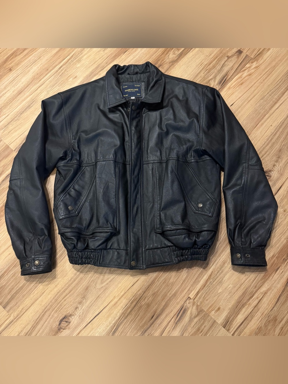 Gianni Velente Men's Medium Leather Italian Fashion Milano  Made In Italy Jacket